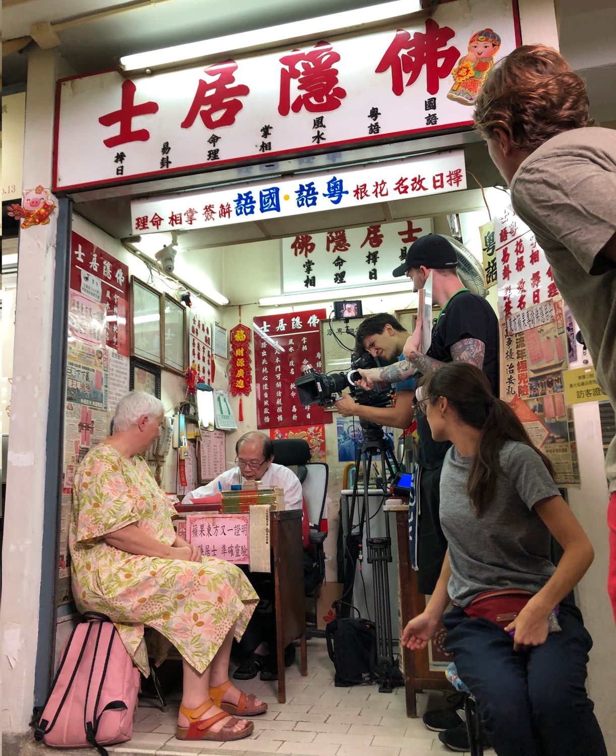 The team shooting their last film in Hong Kong.