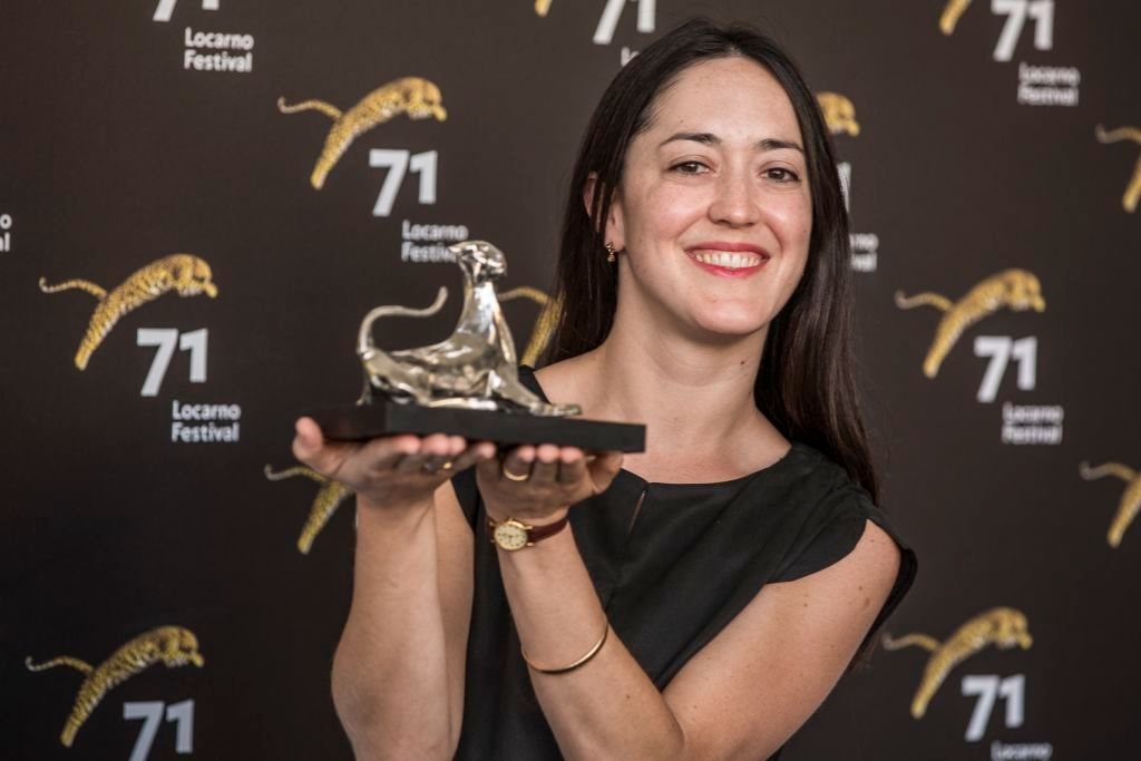 Dominga Sotomayor with her Best Director award © Marco Abram, Locarno Festival